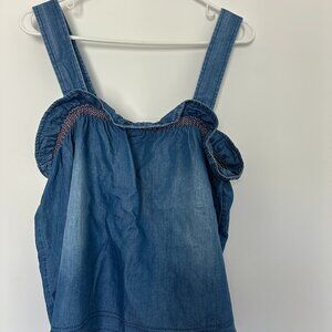 Anthropologie Pilcro Chambray Swing Blouse Size M